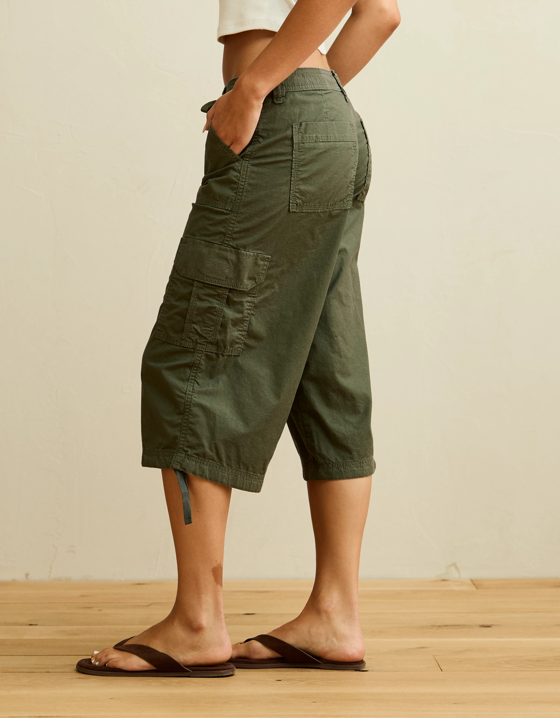 AE Super Low-Rise Baggy Capri Pant | American Eagle Outfitters (US & CA)