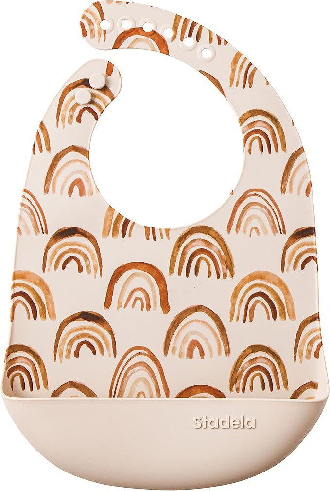 Stadela Baby Silicone Feeding Bib, Waterproof Adjustable, Unisex for Baby Boy or Girl | Amazon (US)