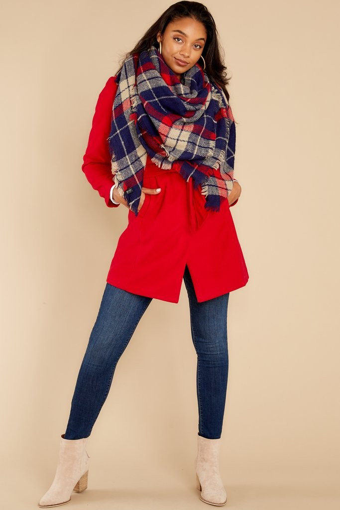 Windy City Nights Red Coat | Red Dress 