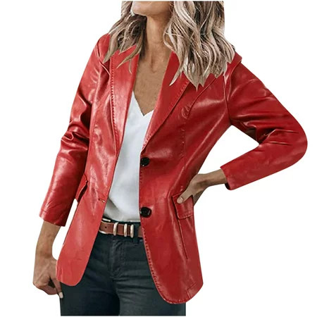 LLYwey Sweatshirts for Women Women Fall Tops Womens Fashion Moto Jacket Women Cropped Sweater Blazer | Walmart (US)