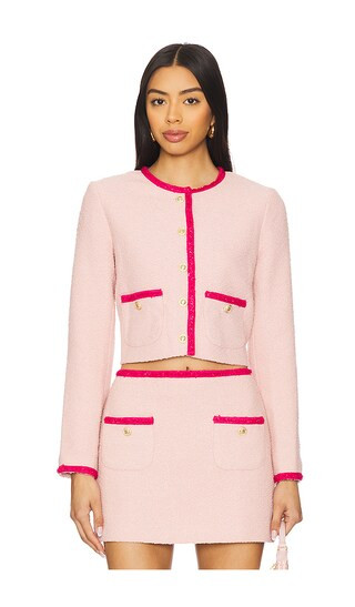 Long Sleeve Braswell Jacket in Light Pink & Pink | Revolve Clothing (Global)
