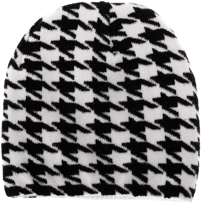 Newfancy Women Men Winter Hats Cow Print Checkered Checkerboard Pattern Beanie Knitted Soft Warm ... | Amazon (US)