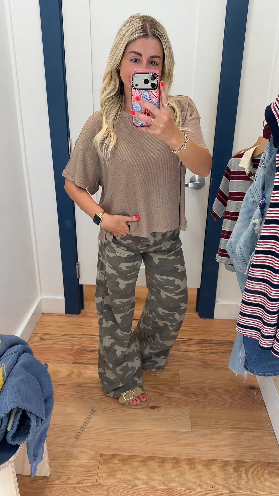 Everyday outfit on sale
Comfy cute camo jeans size 0
Sandals tts 
Fall outfit

#LTKSaleAlert