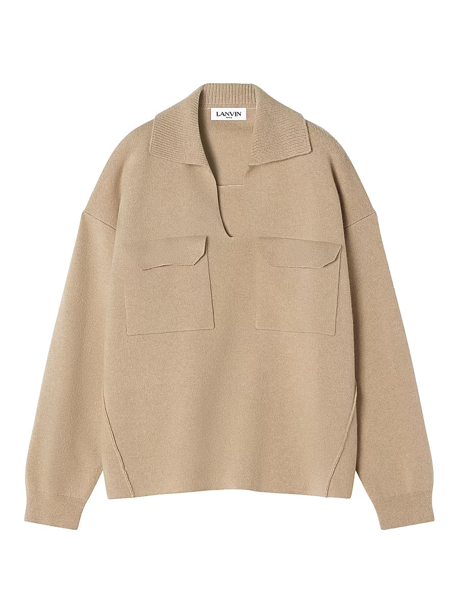 Men's Cashmere Polo Shirt - Camel - Size Small | Saks Fifth Avenue