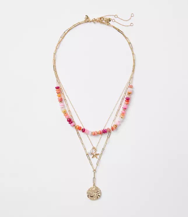 Starfish Coin Beaded Layered Necklace Set | LOFT