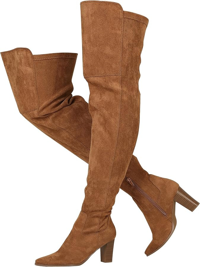 EQAUDES Thigh High Boots, Winter Boots For Women, Brown Boots, Women's Over-The-Knee Boots, Fall ... | Amazon (US)