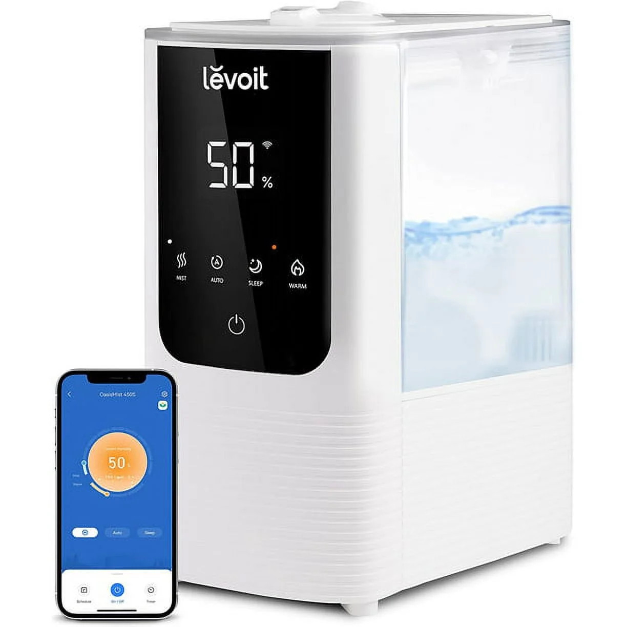LEVOIT Smart Cool and Warm Mist Humidifier with Aromatherapy,4.5L, LV450S,White | Walmart (US)