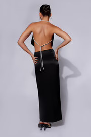 Christie Diamante Rope Maxi Skirt - Black | MESHKI US