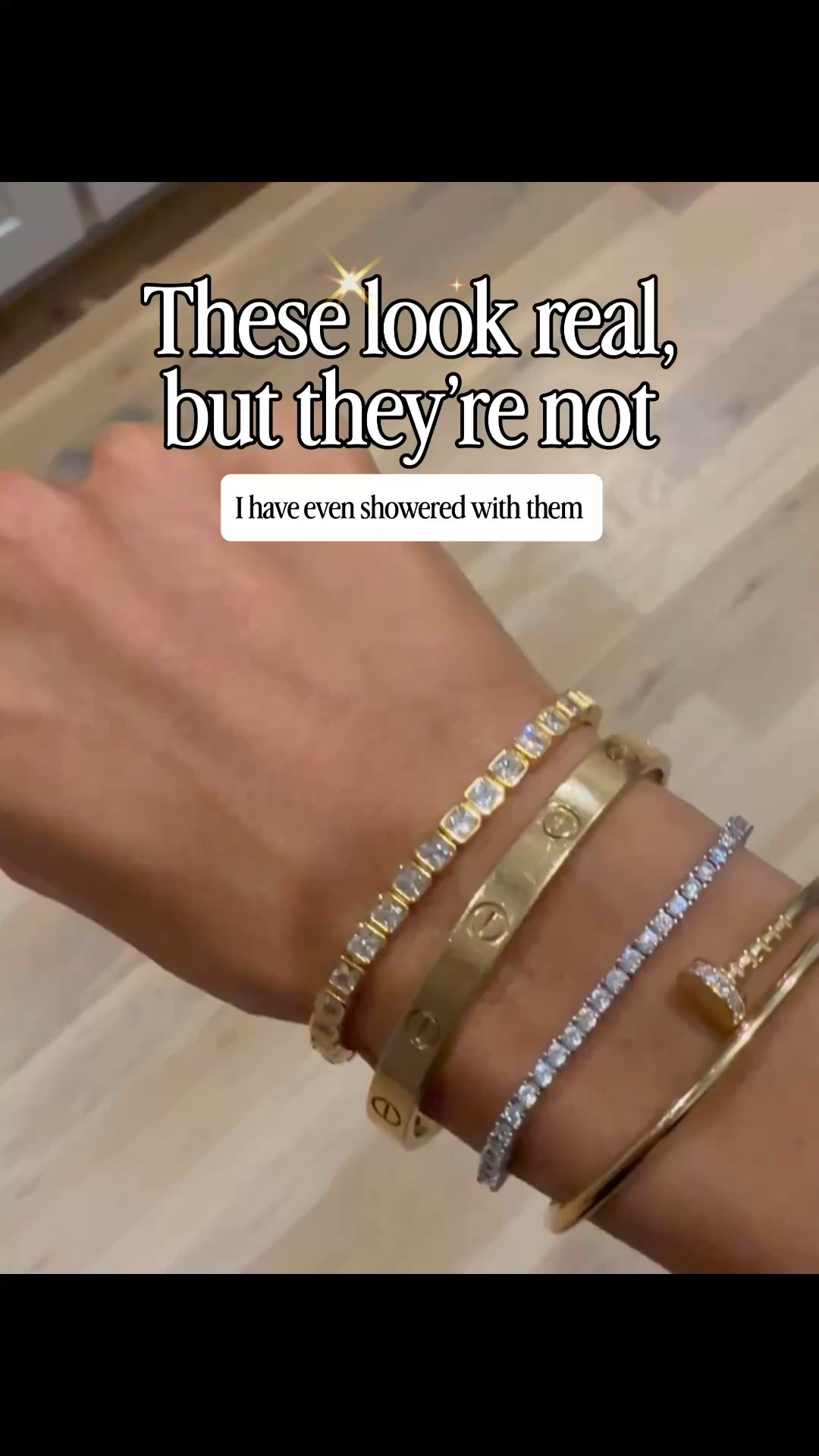 Tennis bracelets I get so many compliments on and look real! And fit smaller wrists