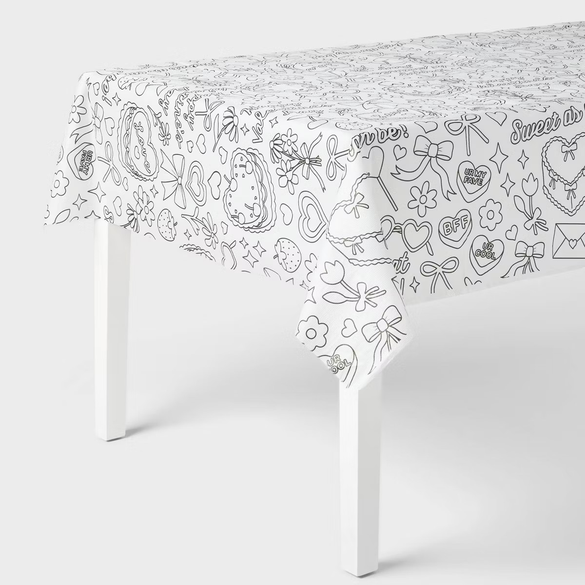 Valentine's Day Color Your Own Table Cover - Spritz™ | Target