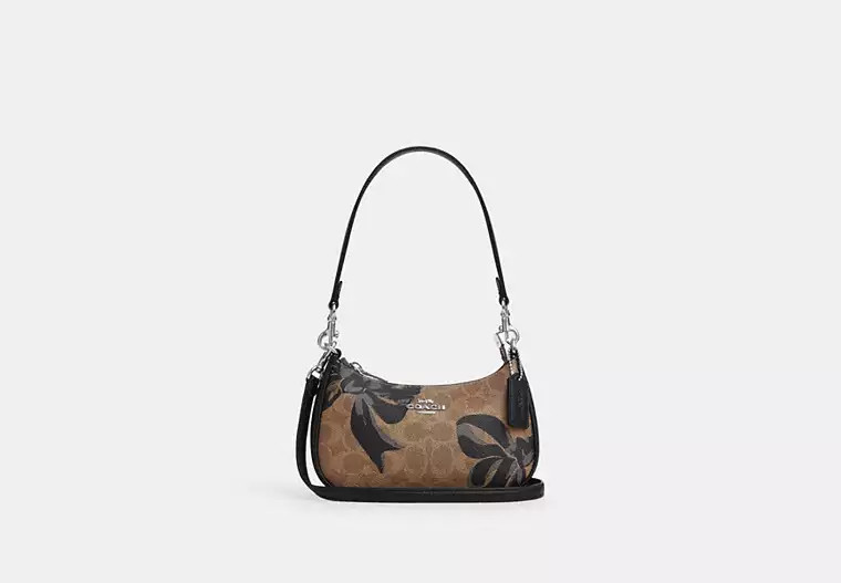 Teri Mini Crossbody Bag In Signature Canvas With Bow Print | Coach Outlet US