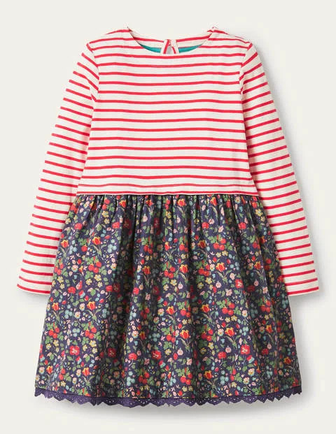 Hotchpotch Dress Starboard Autumn Berry Floral Girls Boden | Boden (US)