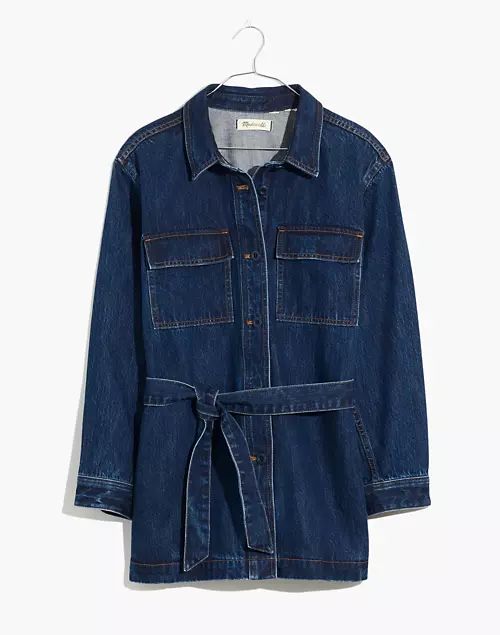 Denim Tie-Waist Shirt-Jacket | Madewell