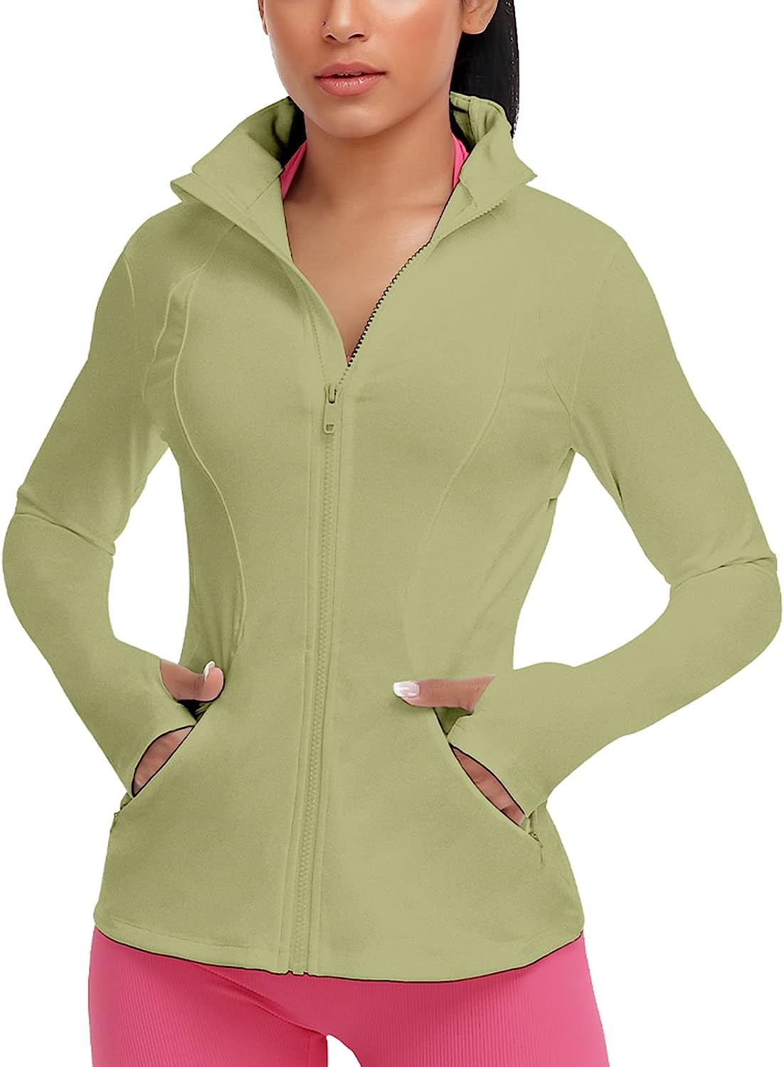 VUTRU Running Jackets for Women Full Zip Slim fit Lightweigt Track Jacket with Back Mesh Vent Poc... | Amazon (US)