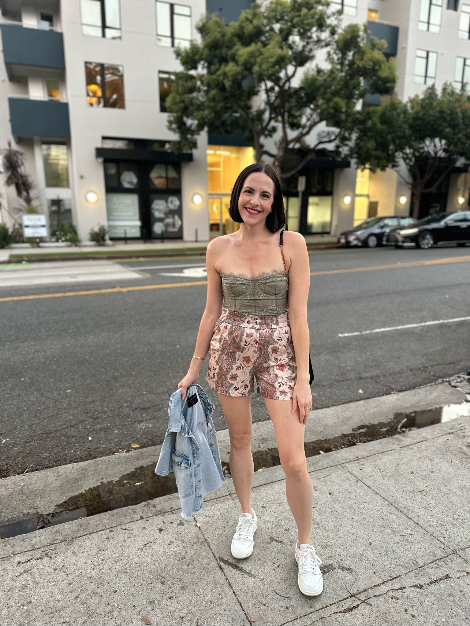 Lace corset + silk shorts 🤌

#LTKTravel #LTKStyleTip #LTKSaleAlert