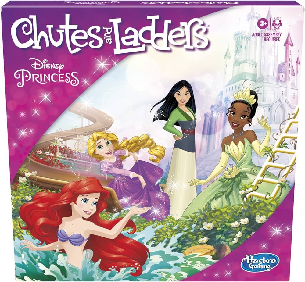 Hasbro Gaming Chutes and Ladders: Disney Princess Edition Board Game for Kids Ages 3 and Up, Pres... | Amazon (US)