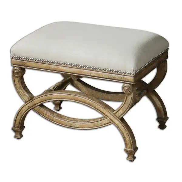 Uttermost Karline Natural Linen Small Bench | Bed Bath & Beyond
