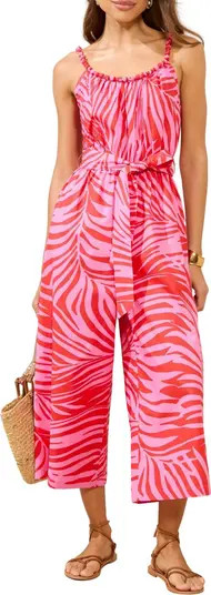 Printed Belted Cotton Romper | Nordstrom