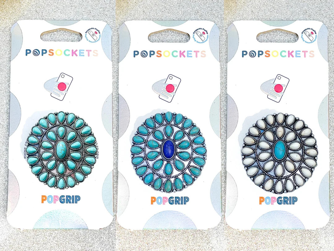 Concho Popsocket - Turquoise Popsocket / Western Rodeo Popsocket / Ivory Phone Grip / Turquoise S... | Etsy (US)