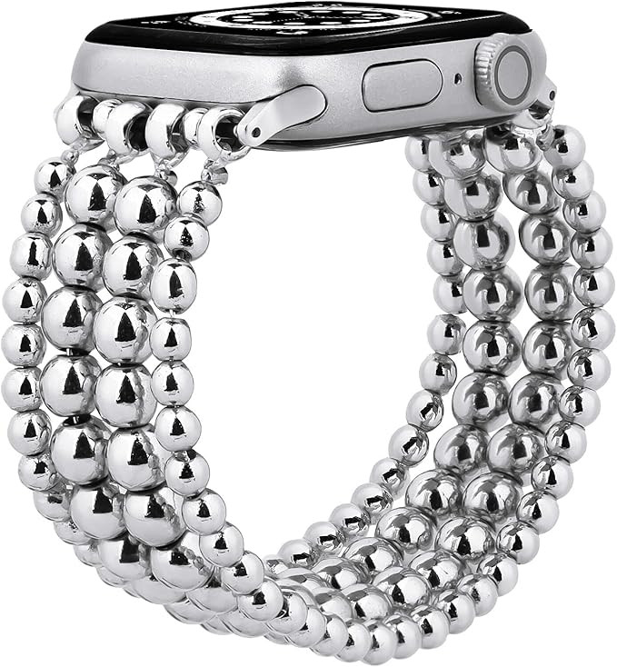 MOFREE Band Compatible with Apple Watch 38mm 40mm 41mm Beaded Bracelet Women, Fashion Handmade El... | Amazon (US)