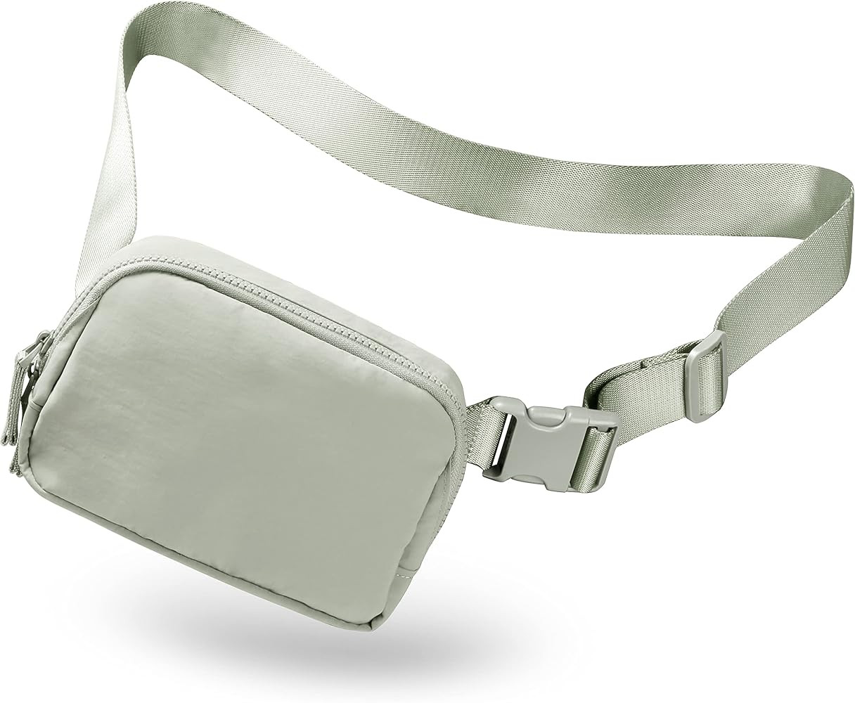 AslabCrew 2-Way Zipper Unisex Belt Bag with Adjustable Strap Fanny Packs Mini Waist Pouch for Out... | Amazon (US)