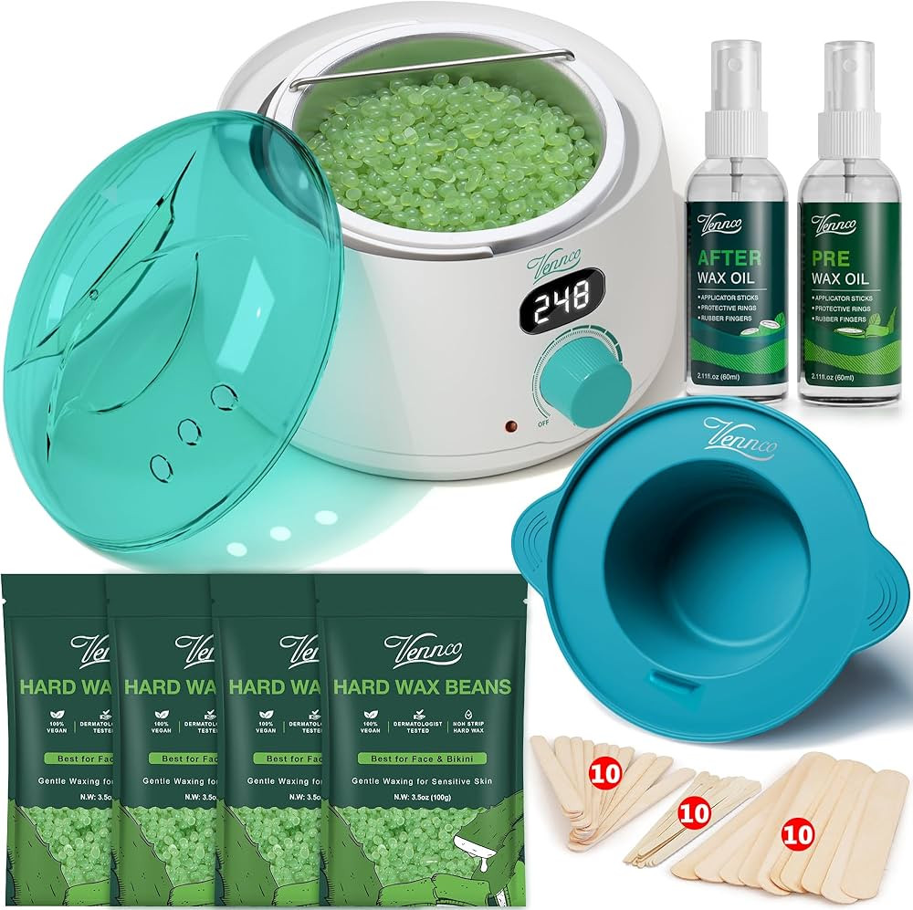 Waxing Kit for Women Men - Premium Digital Wax Melt Warmer Kit for Sensitive Skin Coarse Hair Rem... | Amazon (US)