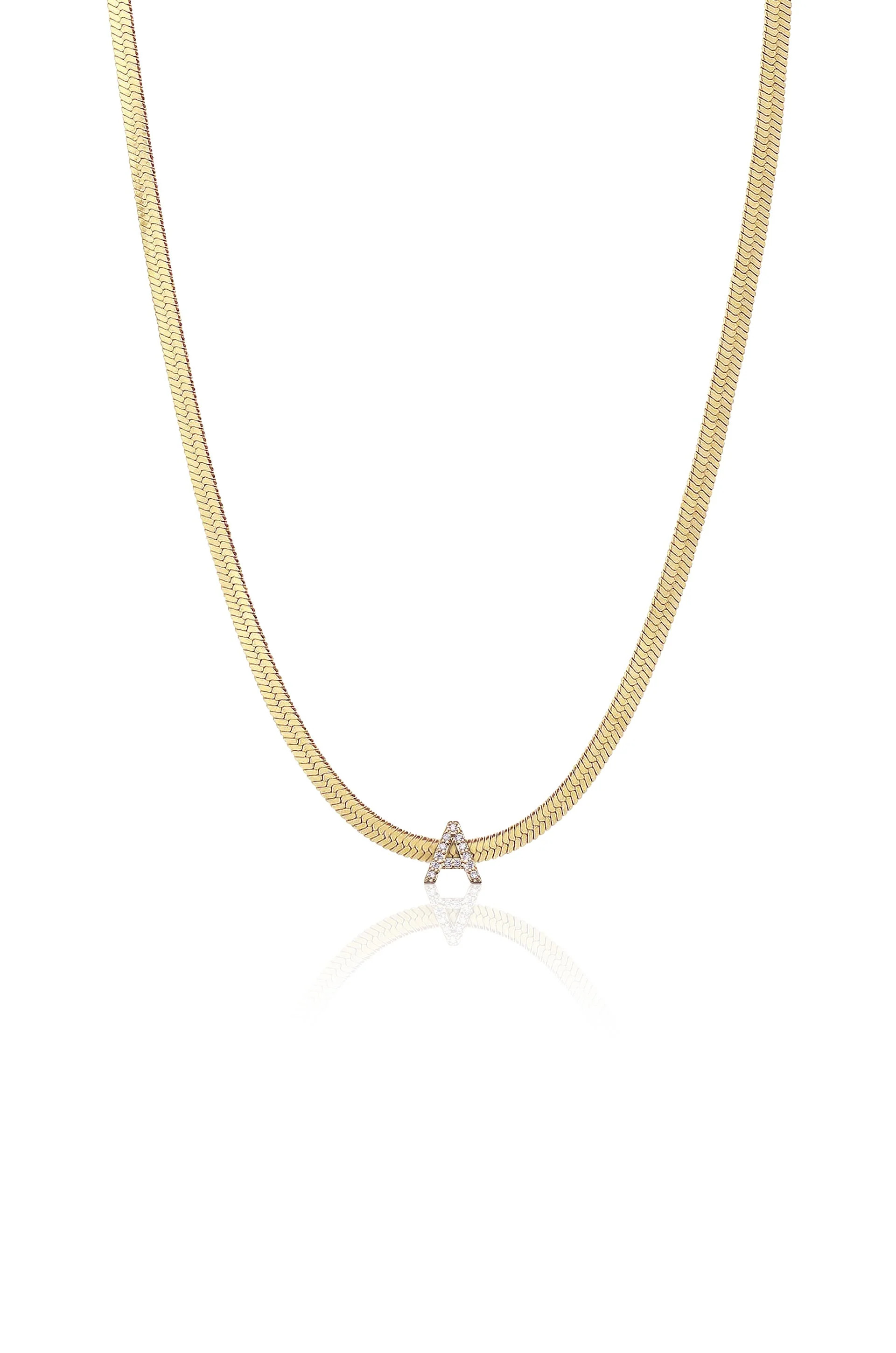 Initial Herringbone Necklace | Ettika