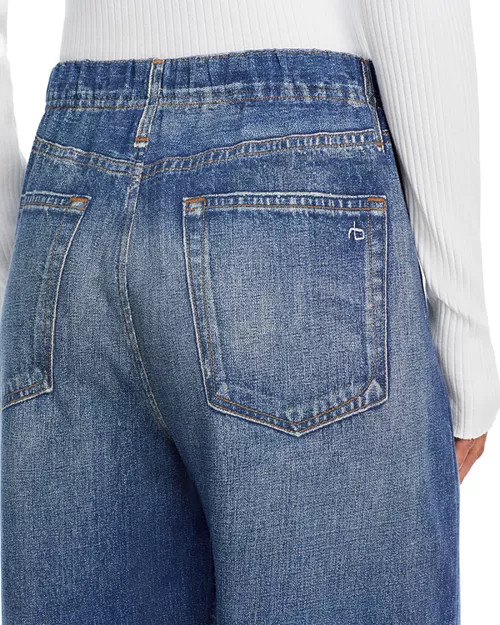 rag & boneMiramar High Rise Wide Leg Cotton Terry Sweatpant Jeans | Bloomingdale's (US)