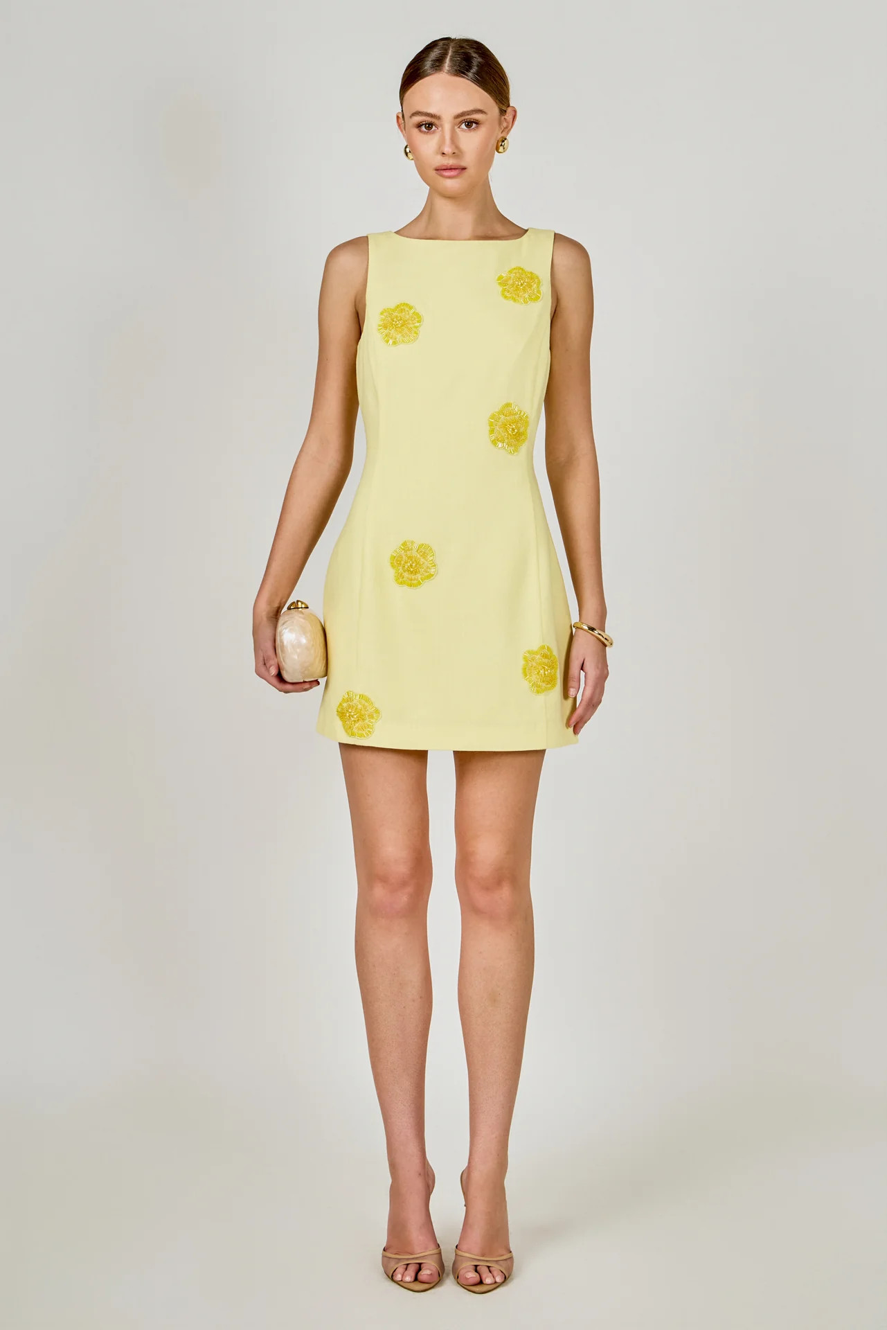 Embellished Linen Mini Dress | Endless Rose