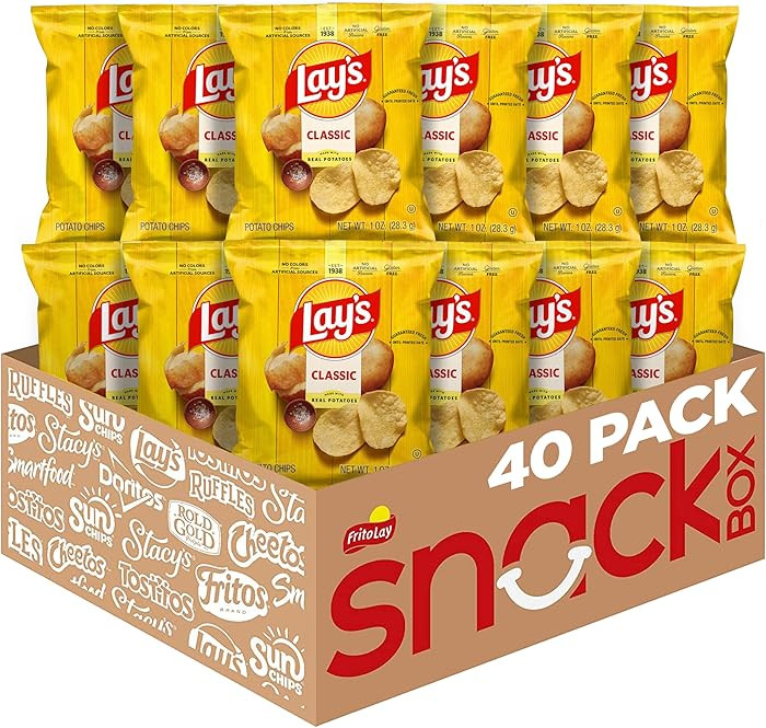 Lay's Potato Chips, Classic, 1 Ounce (Pack of 40) | Amazon (US)