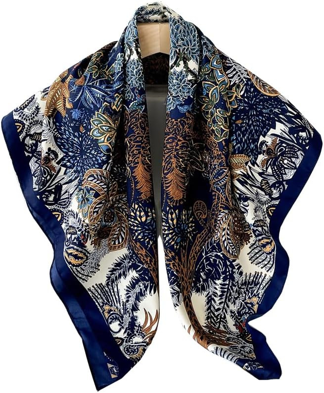 FairyCity Mulberry Silk Scarfs For Women Square Scarf 35" Lightweight Neckerchief Hair Bandanas S... | Amazon (US)
