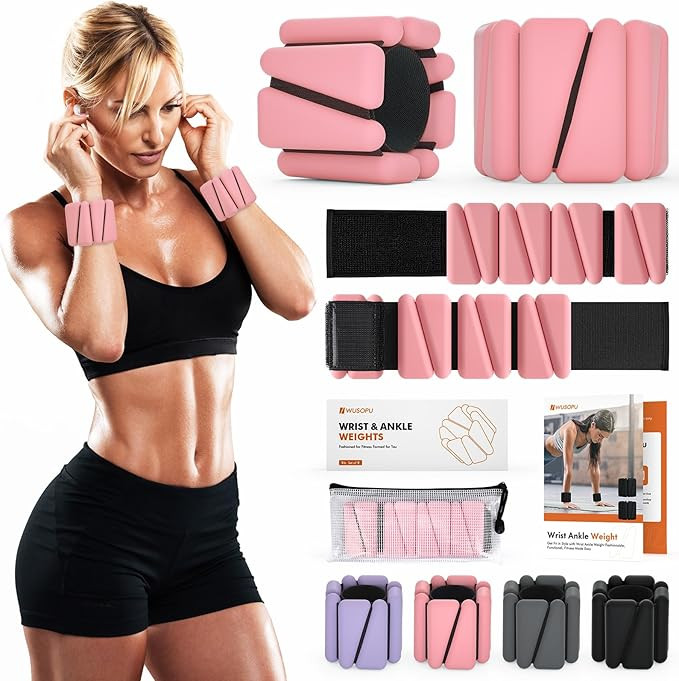 Wrist Weights, Ankle Weights for Women Men, Adjustable Wrist Weighted Bracelet for Home Gym Worko... | Amazon (US)