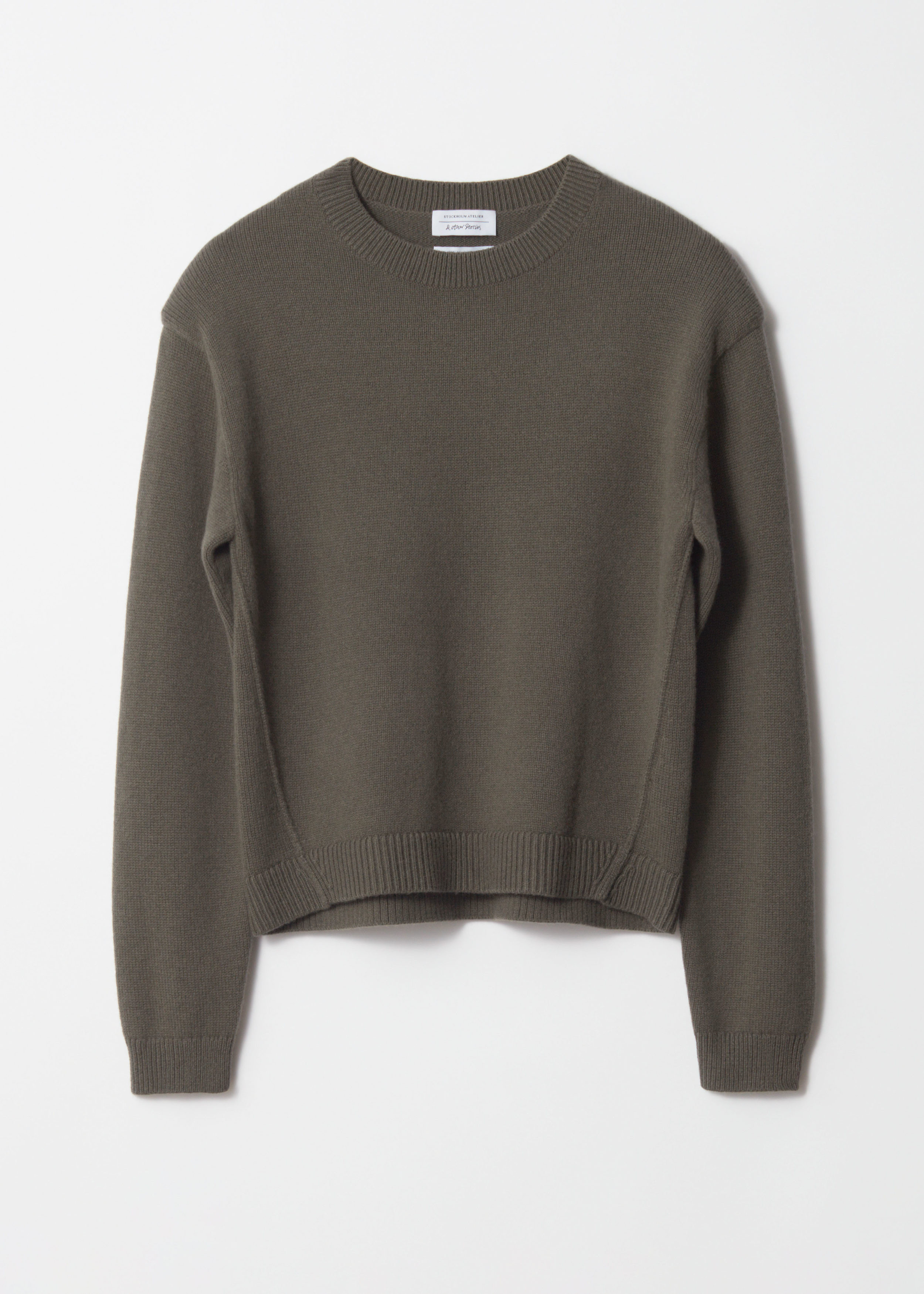 Pullover aus Merinowolle mit Schulterpolstern - Khaki - & Other Stories AT | & Other Stories EU