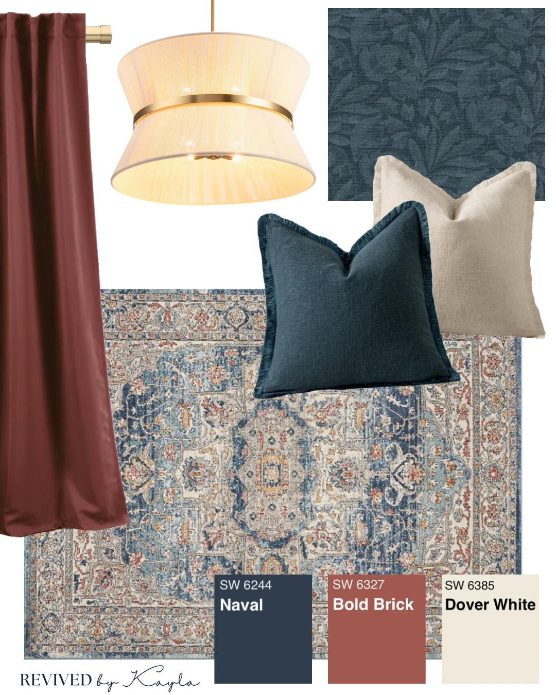 Navy blue and brick red home color palette ✨ 

#homedecor #home #livingroom #inspo #paintcolors #homecolors #wayfair #amazon

#LTKHome #LTKFindsUnder50 #LTKFindsUnder100