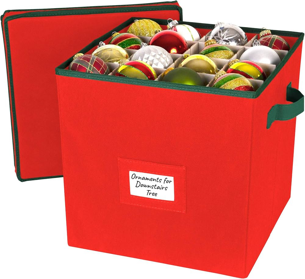 HOLDN’ STORAGE Christmas Ornament Storage Box with Lid - Christmas Décor Storage Containers th... | Amazon (US)