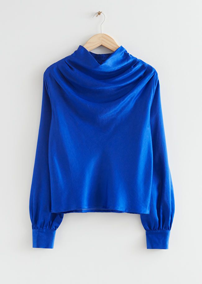 Cowl Neck Satin Blouse | & Other Stories US