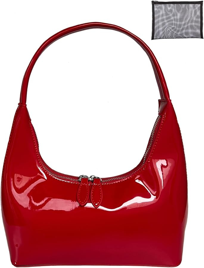 Underarm shoulder bag Y2k Red Purses for Women 90s Retro Clutch Purses Hobo Crossbody Bag | Amazon (US)