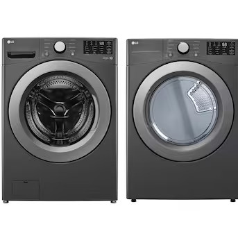 Shop LG 6 Motion Technology Extra Large Stackable Front-Load Washer + Gas Electric Dryer at Lowes... | Lowe's