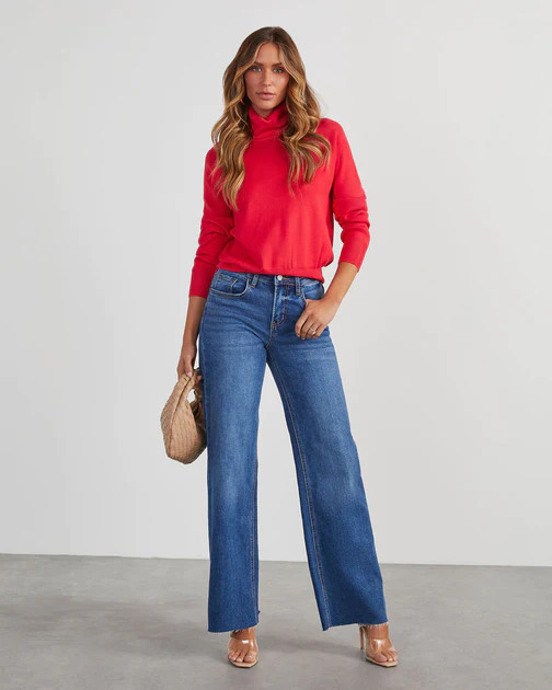 Pamire Turtleneck Sweater - Red | VICI