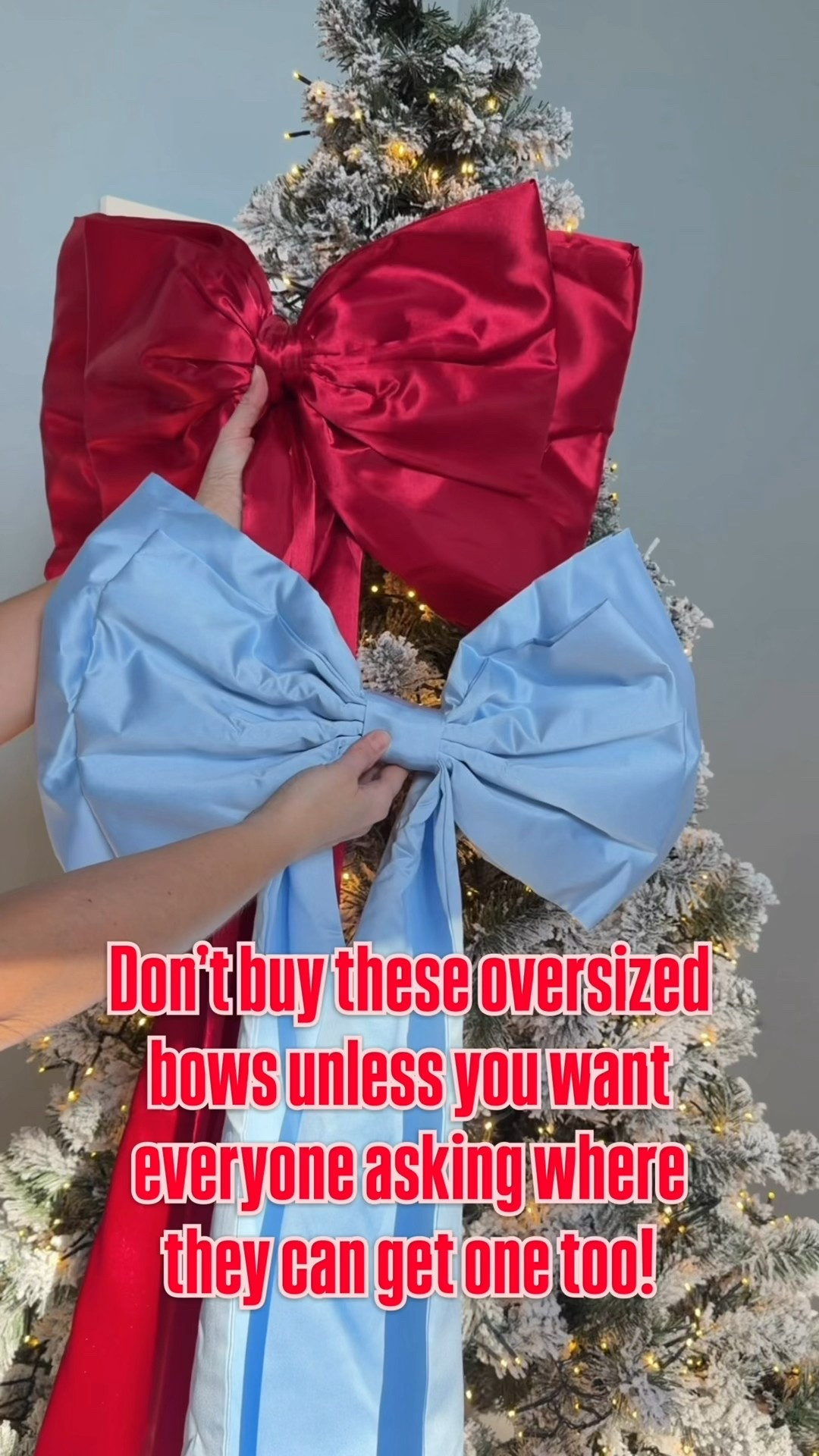 Adding a touch of magnificent holiday scale. Nothing elevates the decor like a huge, perfectly tied bow!
tree topper, christmas season, holiday decor, blue and white, winter wonderland, modern home inspo, affordable finds, front porch decor

#LTKSeasonal #LTKHoliday #LTKHome