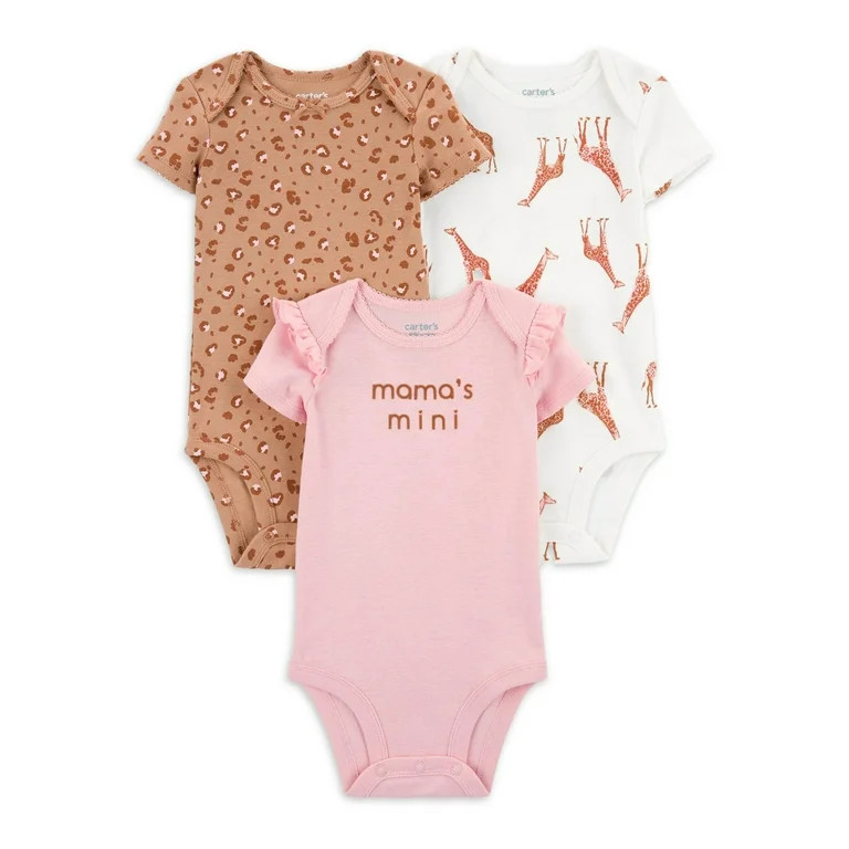 Carter's Child of Mine Baby Girl Bodysuits, 3-Pack, Sizes Preemie-18 Months | Walmart (US)