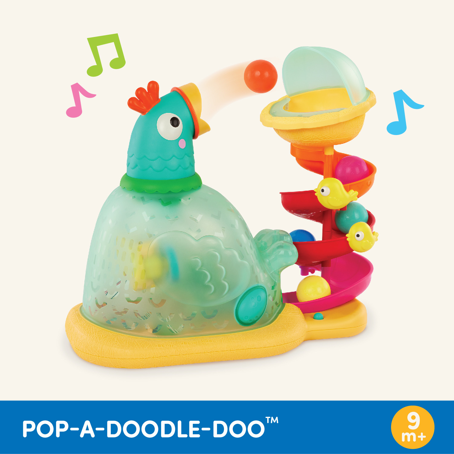 Battat Pop-a-Doodle-Doo Chicken Ball Popper with Music Lights, Learning Toy for Baby and Toddler | Walmart (US)
