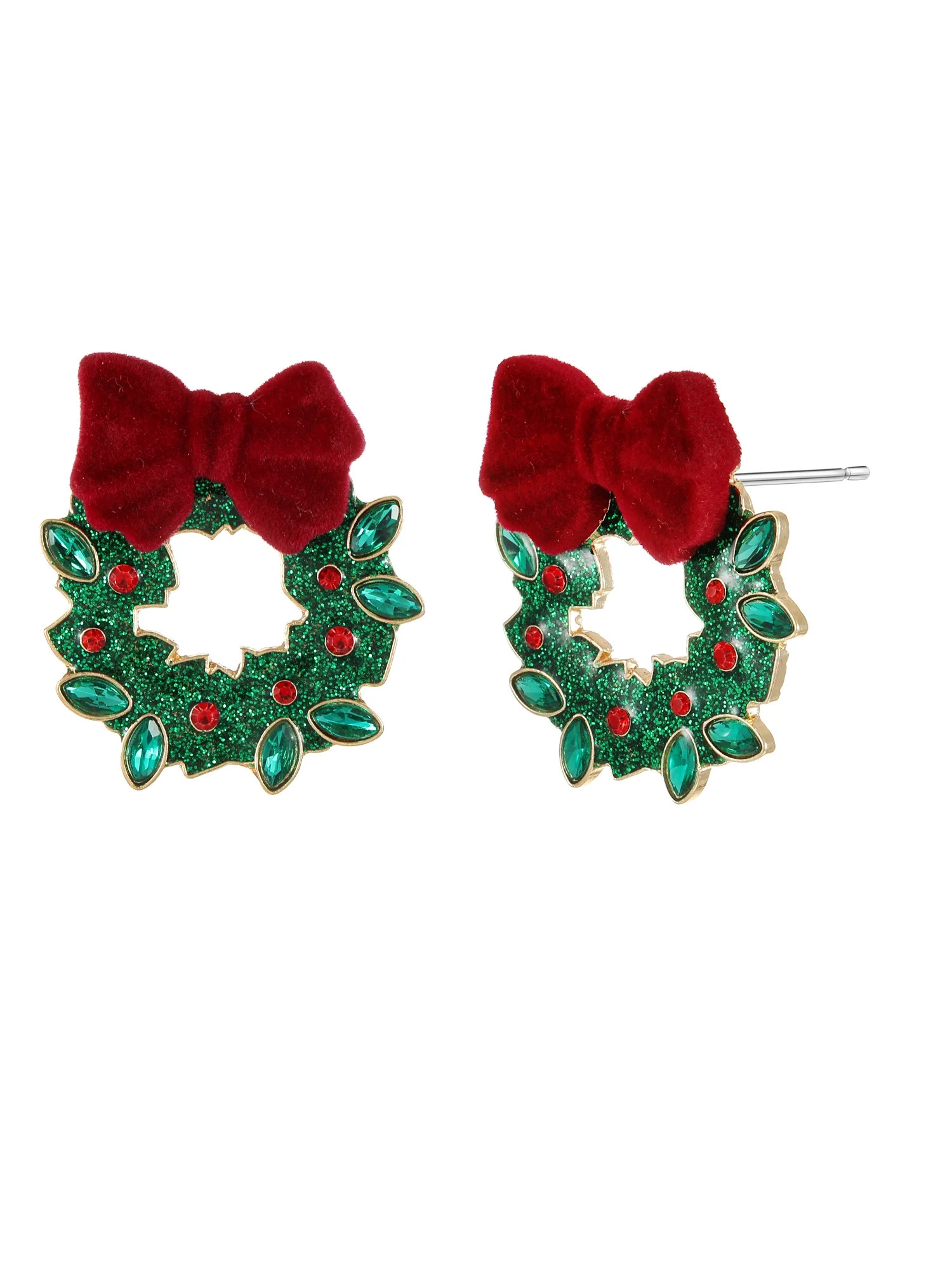 Holiday Time Wreath Earrings, 1 Pair | Walmart (US)