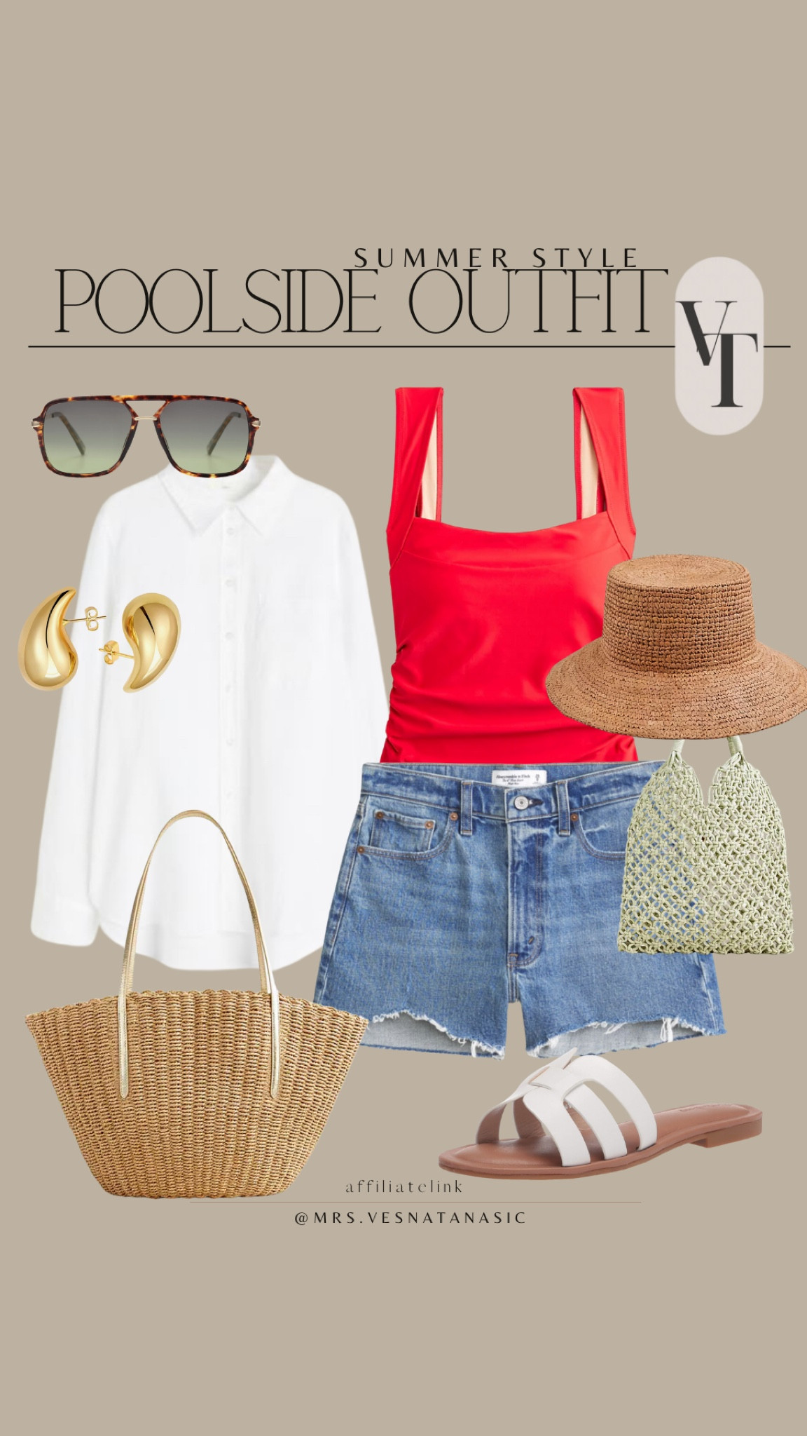 Simple and chic outfit for poolside, beach or festive with a pop of color! 

Summer outfit, vacation outfit, poolside outfit, shorts, denim, swimsuit, resort wear, bag, hat, summer outfits, sunglasses, swim, sandals, 

#LTKSwim #LTKMidsize #LTKSummerSales
