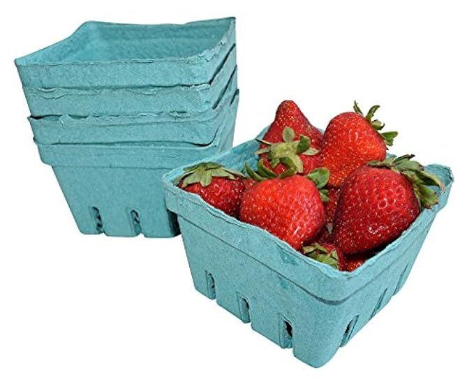 JA Kitchens Green Molded Pulp Fiber Berry / Produce Vented 1 Pint Basket (40 Pieces) | Amazon (US)