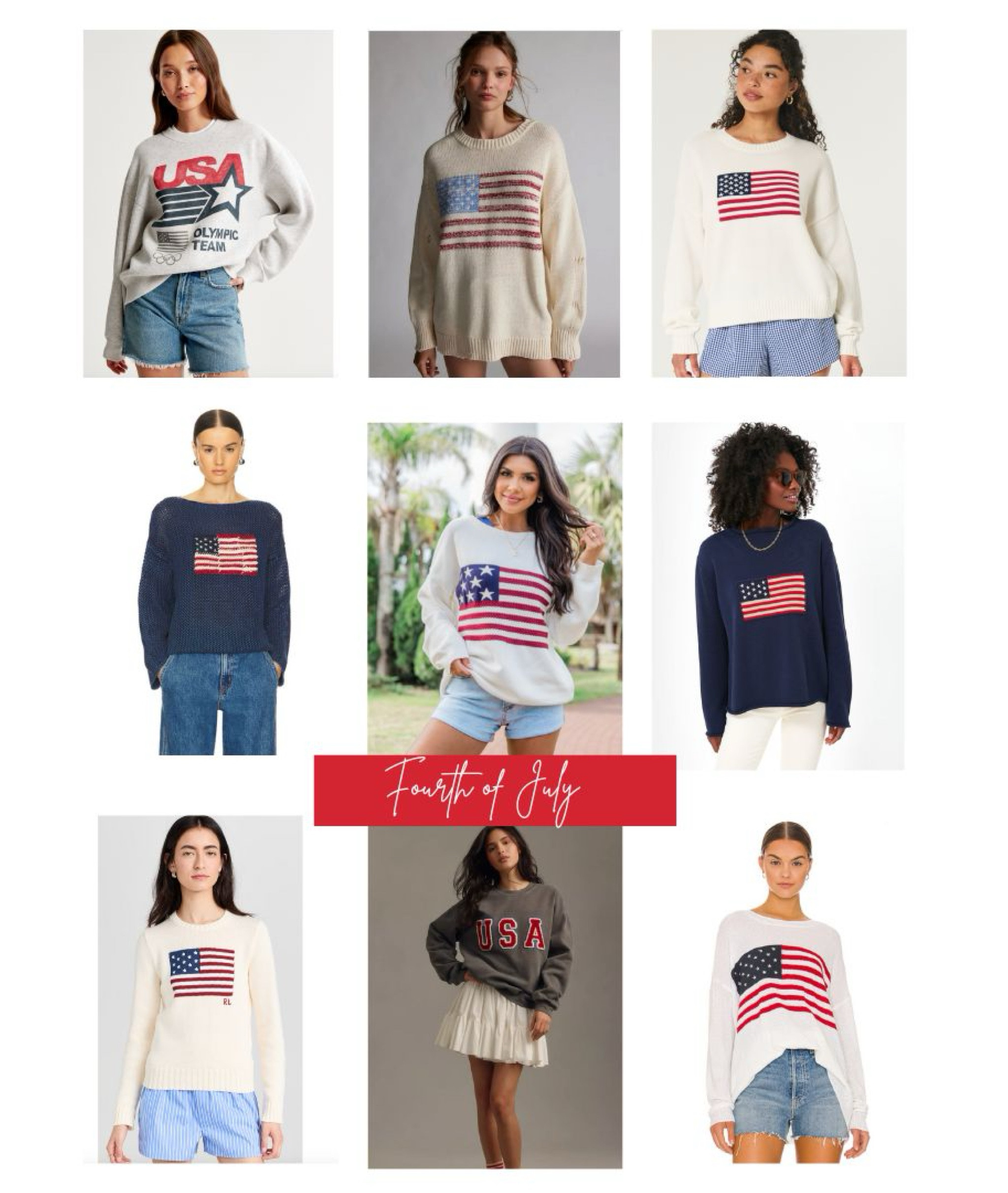 Fourth of July Sweaters & Sweatshirts

summer outfit, boat day, 4th of July, swim coverup, barbecue outfit, summer style, Labor Day, Memorial Day, team usa, beach day, pool dayy

#LTKSeasonal #LTKParties #LTKSwim