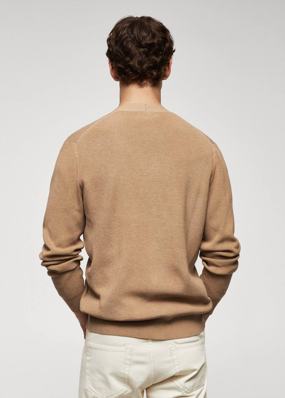 Structured cotton cardigan -  Men | Mango Man USA | MANGO (US)