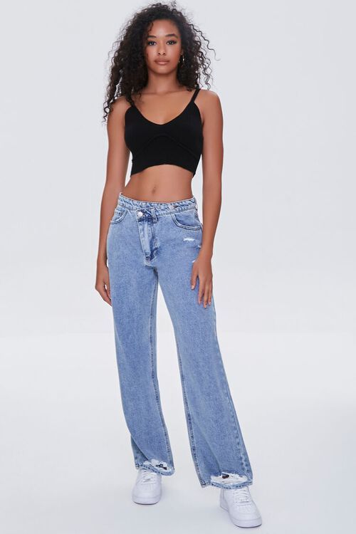 Crisscross High-Rise Straight Jeans | Forever 21 (US)