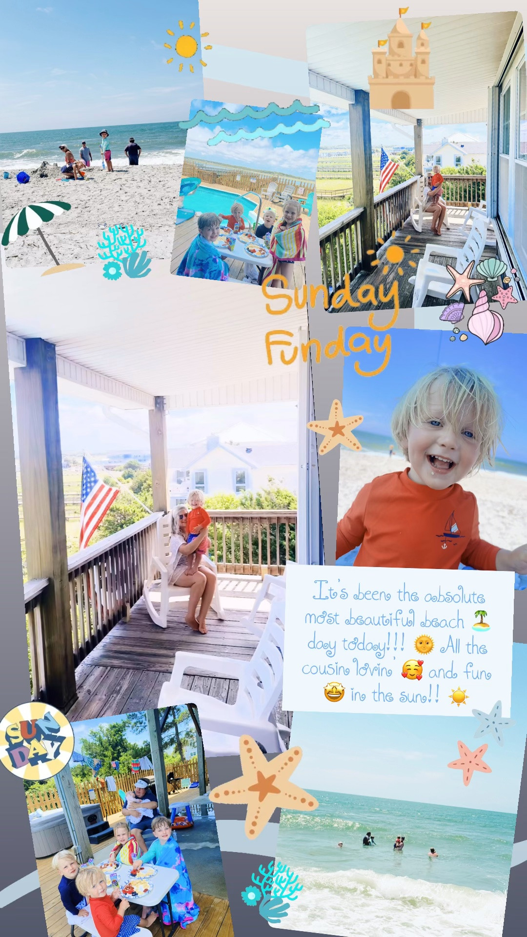 It’s been the absolute most beautiful beach 🏝️ day today!!! 🌞 All the cousin lovin’ 🥰 and fun 🤩 in the sun!! ☀️