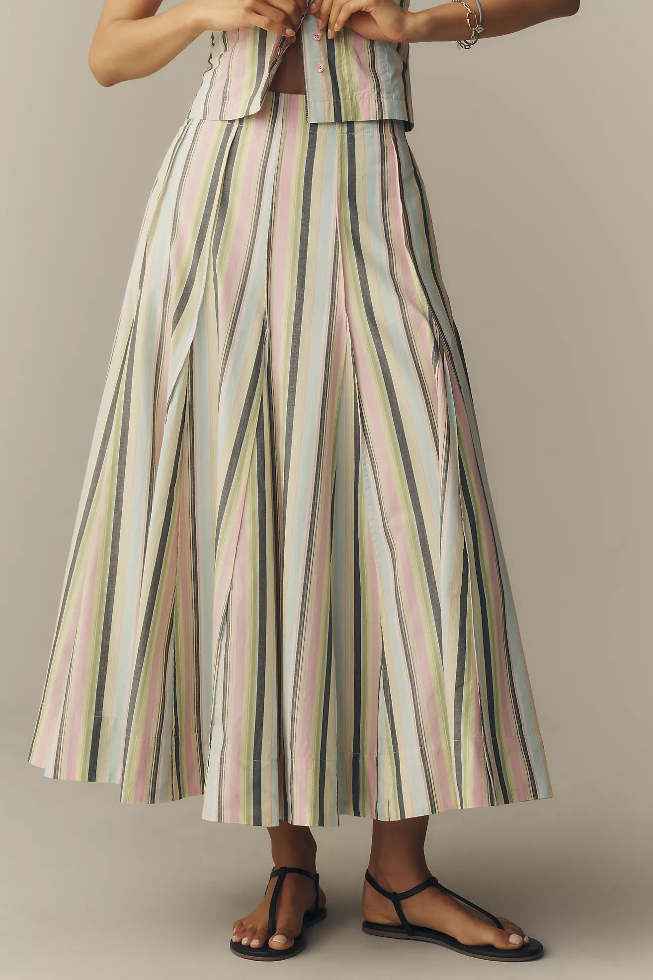 Maeve Striped Maxi Skirt | Anthropologie (UK)